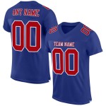 Aangepast Royal Football Mesh Authentiek Rood-Wit Jersey Aangepast Royal Football Mesh Authentiek Rood-Wit Jersey