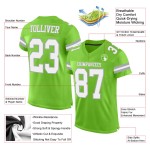 Jersey Authentieke Voetbal Custom Neon Wit-Grijs Mesh Groen Jersey Authentieke Voetbal Custom Neon Wit-Grijs Mesh Groen