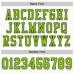 Op maat gemaakt wit voetbalshirt neon mesh groen-zwart authentiek Op maat gemaakt wit voetbalshirt neon mesh groen-zwart authentiek