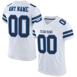 Custom Jersey Football Authentic Mesh Marineblauw-Poederblauw Wit Custom Jersey Football Authentic Mesh Marineblauw-Poederblauw Wit