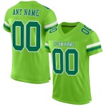 Authentiek Kelly Jersey Groen Groen-Wit Aangepast Voetbal Mesh Neon Authentiek Kelly Jersey Groen Groen-Wit Aangepast Voetbal Mesh Neon