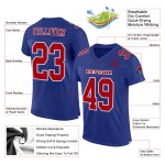 Aangepast Royal Football Mesh Authentiek Rood-Wit Jersey Aangepast Royal Football Mesh Authentiek Rood-Wit Jersey