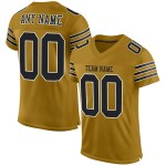 Voetbal Mesh Zwart-Wit Oud Aangepast Jersey Authentiek Goud Voetbal Mesh Zwart-Wit Oud Aangepast Jersey Authentiek Goud
