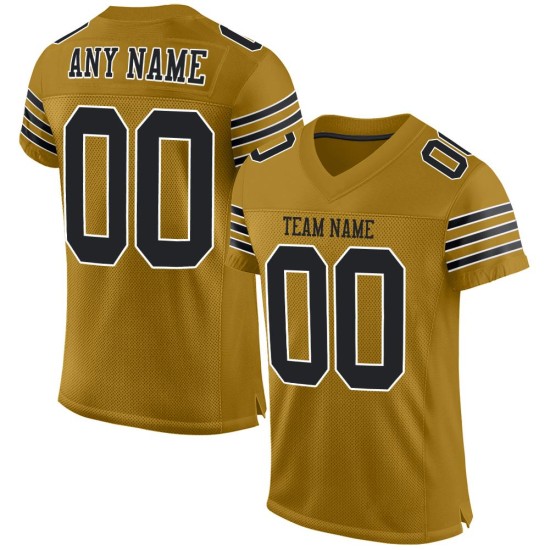 Voetbal Mesh Zwart-Wit Oud Aangepast Jersey Authentiek Goud Voetbal Mesh Zwart-Wit Oud Aangepast Jersey Authentiek Goud