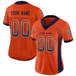 Aangepaste voetbal oranje mode marineblauw-wit shirt drift mesh Aangepaste voetbal oranje mode marineblauw-wit shirt drift mesh
