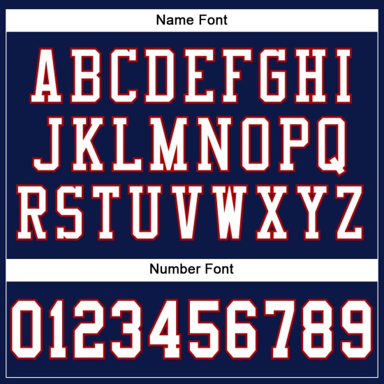 Authentiek Jersey Mesh Navy Custom Football Wit-Rood Authentiek Jersey Mesh Navy Custom Football Wit-Rood
