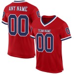 Marineblauw-wit voetbalmesh custom throwback rood authentiek shirt Marineblauw-wit voetbalmesh custom throwback rood authentiek shirt