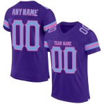 Voetbalshirt Blauw-Roze Authentieke Paarse Mesh Aangepast Licht Voetbalshirt Blauw-Roze Authentieke Paarse Mesh Aangepast Licht