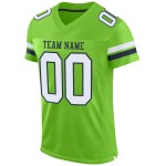 Mesh Wit-Marinegroen Neon Voetbal Authentiek Aangepast Jersey Mesh Wit-Marinegroen Neon Voetbal Authentiek Aangepast Jersey