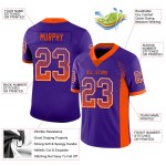 Mode Drift Oranje-Wit Mesh Jersey Custom Paarse Voetbal Mode Drift Oranje-Wit Mesh Jersey Custom Paarse Voetbal