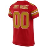 Aangepaste rode oude authentieke goud-witte voetbaltrui mesh Aangepaste rode oude authentieke goud-witte voetbaltrui mesh