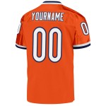 Mesh Custom Oranje Wit-Marineblauw Voetbalshirt Throwback Authentiek Mesh Custom Oranje Wit-Marineblauw Voetbalshirt Throwback Authentiek