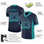 Jersey Fashion Teal-Grijs Mesh Drift Marineblauw Voetbal Aangepast Jersey Fashion Teal-Grijs Mesh Drift Marineblauw Voetbal Aangepast