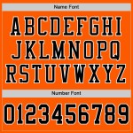 Oranje Custom Football Jersey Authentiek Zwart-Wit Mesh Oranje Custom Football Jersey Authentiek Zwart-Wit Mesh