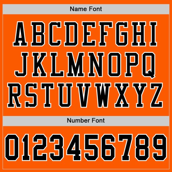 Oranje Custom Football Jersey Authentiek Zwart-Wit Mesh Oranje Custom Football Jersey Authentiek Zwart-Wit Mesh