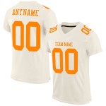 Custom Jersey Football Cream Orange Bay Mesh Authentic Custom Jersey Football Cream Orange Bay Mesh Authentic