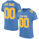 Goud-Wit Blauw Jersey Authentieke Lichte Aangepaste Mesh Voetbal Goud-Wit Blauw Jersey Authentieke Lichte Aangepaste Mesh Voetbal
