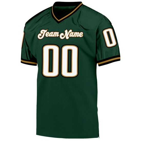 Jersey Wit-Oud Authentiek Goud Throwback Groen Voetbal Mesh Aangepast Jersey Wit-Oud Authentiek Goud Throwback Groen Voetbal Mesh Aangepast