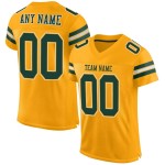 Custom Mesh Jersey Authentieke Gouden Voetbal Groen-Wit Custom Mesh Jersey Authentieke Gouden Voetbal Groen-Wit