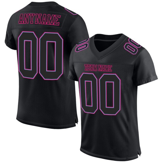 Zwart Blauw-Hot Custom Mesh Jersey Zwart Poeder Voetbal Authentiek Roze Zwart Blauw-Hot Custom Mesh Jersey Zwart Poeder Voetbal Authentiek Roze