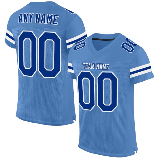 Voetbalblauw Authentiek Mesh Royal-Wit Licht Jersey Aangepast Voetbalblauw Authentiek Mesh Royal-Wit Licht Jersey Aangepast