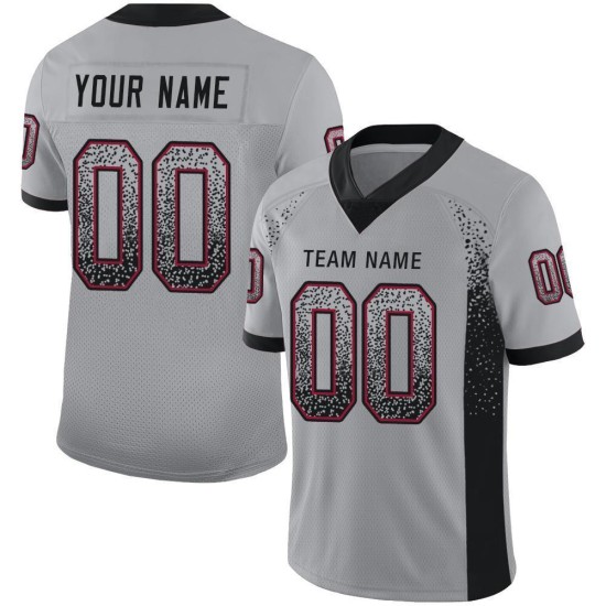 Mode Grijs Zwart-Kardinaal Drift Licht Jersey Mesh Voetbal Aangepast Mode Grijs Zwart-Kardinaal Drift Licht Jersey Mesh Voetbal Aangepast