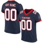 Authentiek Jersey Mesh Navy Custom Football Wit-Rood Authentiek Jersey Mesh Navy Custom Football Wit-Rood