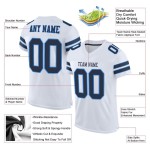 Custom Jersey Football Authentic Mesh Marineblauw-Poederblauw Wit Custom Jersey Football Authentic Mesh Marineblauw-Poederblauw Wit
