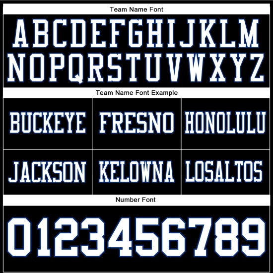 Jersey Authentic Wit-Royal Mesh Custom Football Zwart Jersey Authentic Wit-Royal Mesh Custom Football Zwart