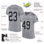 Voetbal Grijs Mesh Jersey Zwart-Wit Aangepast Authentiek Voetbal Grijs Mesh Jersey Zwart-Wit Aangepast Authentiek