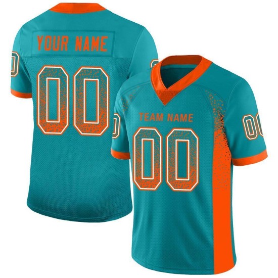 Jersey Drift Fashion Custom Oranje-Wit Mesh Aqua Voetbal Jersey Drift Fashion Custom Oranje-Wit Mesh Aqua Voetbal