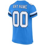 Wit-Marineblauw Mesh Poeder Jersey Voetbal Custom Authentic Blauw Wit-Marineblauw Mesh Poeder Jersey Voetbal Custom Authentic Blauw