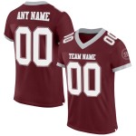 Bourgondië Mesh Custom Football Jersey Wit-Grijs Authentiek Bourgondië Mesh Custom Football Jersey Wit-Grijs Authentiek