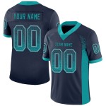 Jersey Fashion Teal-Grijs Mesh Drift Marineblauw Voetbal Aangepast Jersey Fashion Teal-Grijs Mesh Drift Marineblauw Voetbal Aangepast