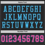 Custom Jersey Zwart Voetbal Mesh Roze-Sky Authentic Blue Custom Jersey Zwart Voetbal Mesh Roze-Sky Authentic Blue