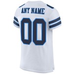 Custom Jersey Football Authentic Mesh Marineblauw-Poederblauw Wit Custom Jersey Football Authentic Mesh Marineblauw-Poederblauw Wit