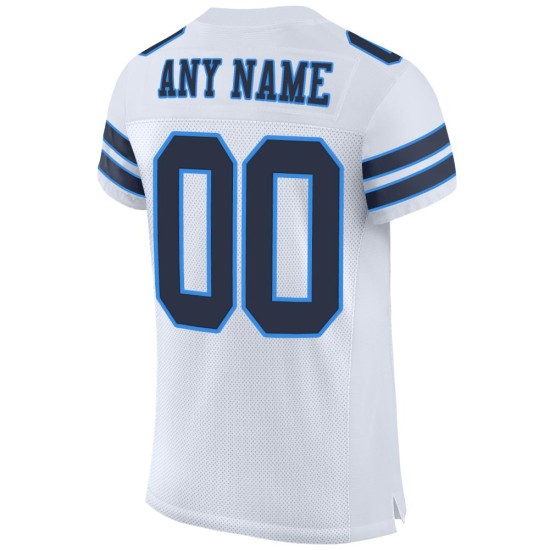 Custom Jersey Football Authentic Mesh Marineblauw-Poederblauw Wit Custom Jersey Football Authentic Mesh Marineblauw-Poederblauw Wit