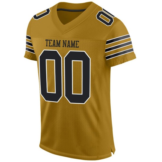 Voetbal Mesh Zwart-Wit Oud Aangepast Jersey Authentiek Goud Voetbal Mesh Zwart-Wit Oud Aangepast Jersey Authentiek Goud
