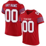 Jersey Rood Voetbal Wit-Royal Mesh Authentiek Aangepast Jersey Rood Voetbal Wit-Royal Mesh Authentiek Aangepast