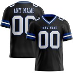 Jersey Authentic Wit-Royal Mesh Custom Football Zwart Jersey Authentic Wit-Royal Mesh Custom Football Zwart
