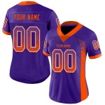 Mode Drift Oranje-Wit Mesh Jersey Custom Paarse Voetbal Mode Drift Oranje-Wit Mesh Jersey Custom Paarse Voetbal