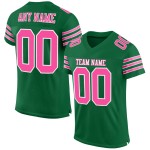 Mesh Jersey Voetbal Custom Authentic Groen Roze-Wit Kelly Mesh Jersey Voetbal Custom Authentic Groen Roze-Wit Kelly