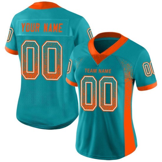 Jersey Drift Fashion Custom Oranje-Wit Mesh Aqua Voetbal Jersey Drift Fashion Custom Oranje-Wit Mesh Aqua Voetbal
