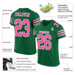 Mesh Jersey Voetbal Custom Authentic Groen Roze-Wit Kelly Mesh Jersey Voetbal Custom Authentic Groen Roze-Wit Kelly