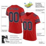 Jersey Scarlet Authentic Navy-Light Custom Mesh Gray Football Jersey Scarlet Authentic Navy-Light Custom Mesh Gray Football